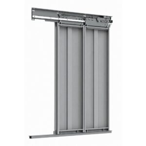 Drzwi przystankowe 800x2000 BST RLO, PRAWE, 2-panelowe, RAL 7040, 25 x 120 x 2210 mm, próg AL. 90 mm
